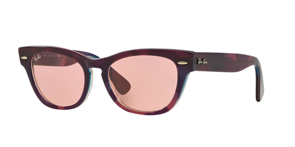 Ray-Ban Laramie RB4169 10794B Sunglasses 53mm Violet Red / Red Lens