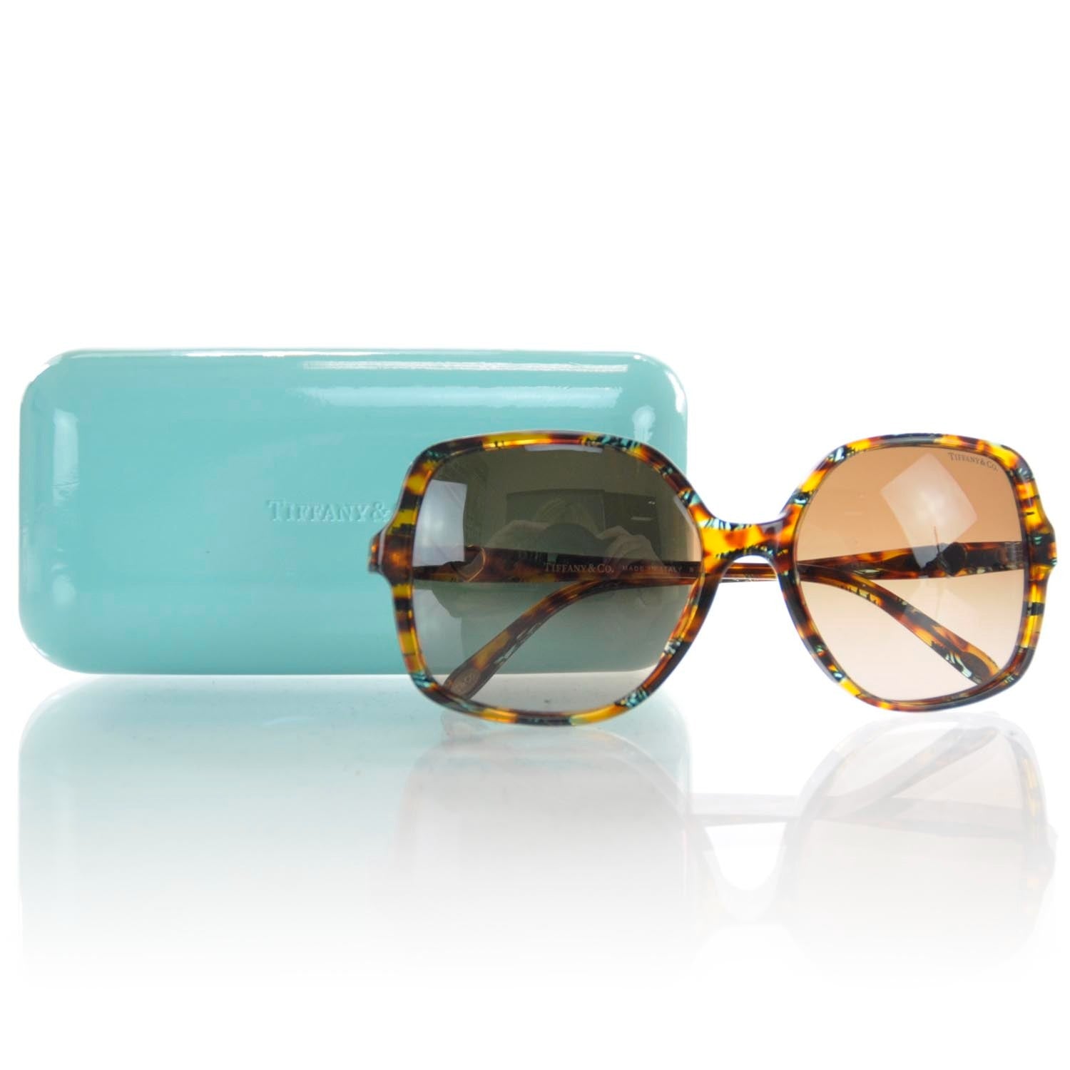 Tiffany & Co Sunglasses TF4050 81143B 56mm Havana / Brown Lens