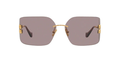 Miu Miu Sunglasses MU54YS 5AK06I 80mm Gold / Light Purple Brown Lens