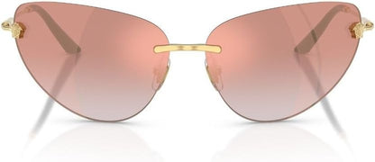 Versace Sunglasses VE2281 10026F 64mm Gold / Pink Gradient Pink Mirror Lens