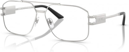 Versace VE1302 1000 Pilot Eyeglasses 57mm Silver / Demo Lens