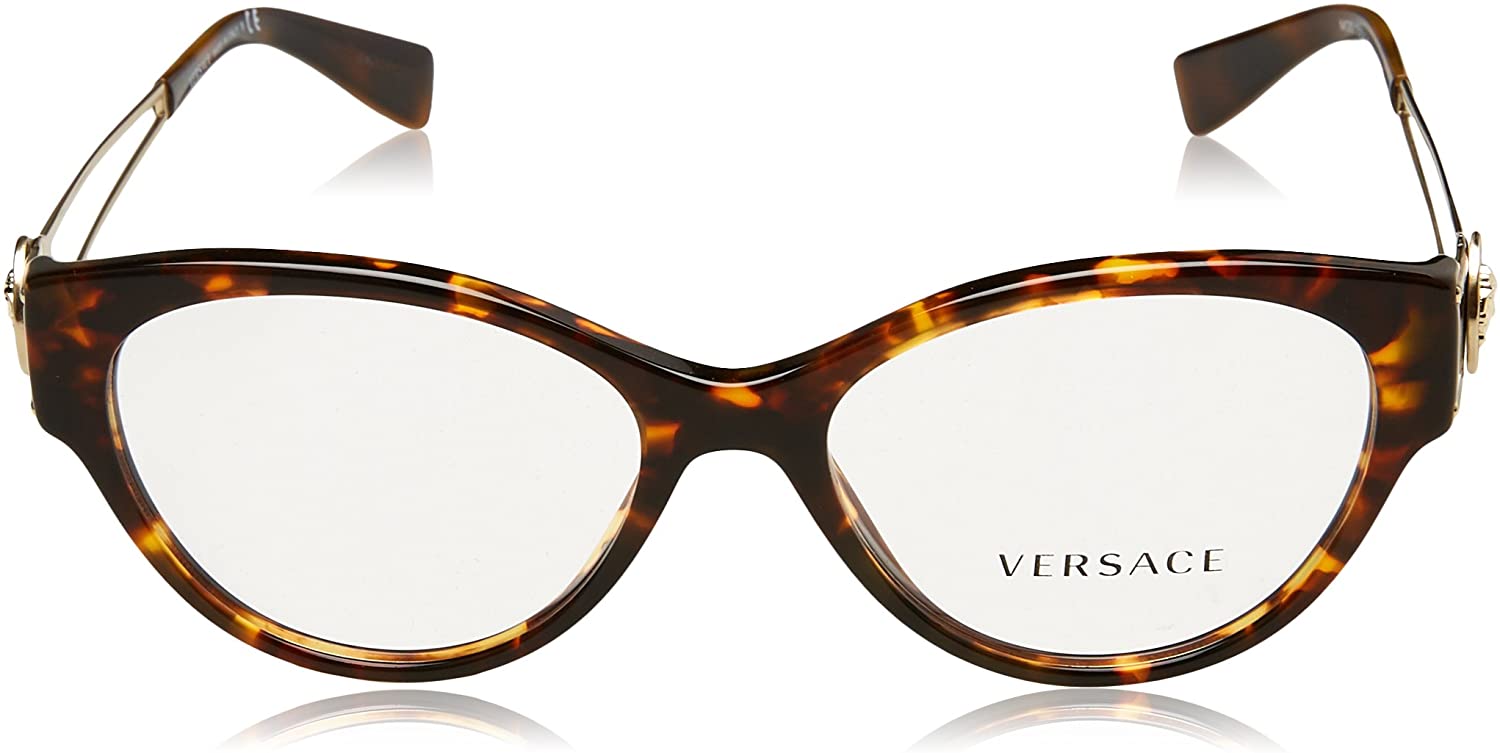 Versace Eyeglasses VE3254 5148 54mm Havana-Gold / Demo Lens