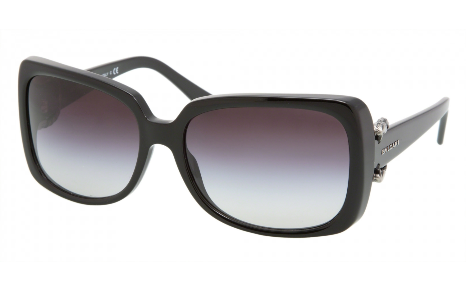 Bvlgari BV8076 501/8G Vintage Sunglasses 60mm Black / Grey Gradient Lens