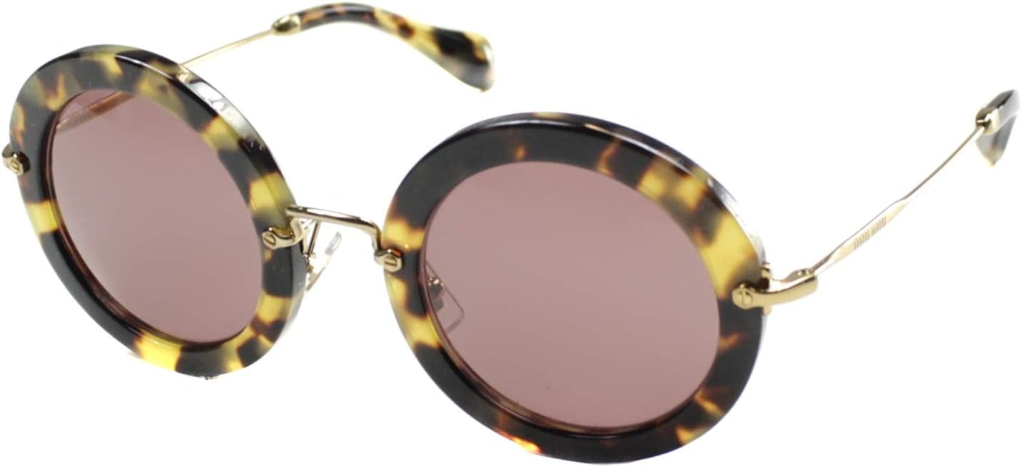 Miu Miu Sunglasses MU13NS 7S00A0 49mm Havana / Pink Red Lens