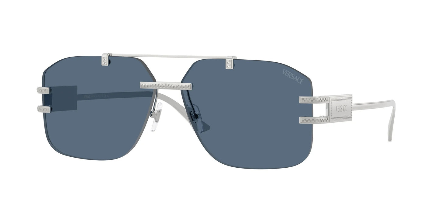 Versace Sunglasses VE2275 100080 60mm Silver / Blue Lens