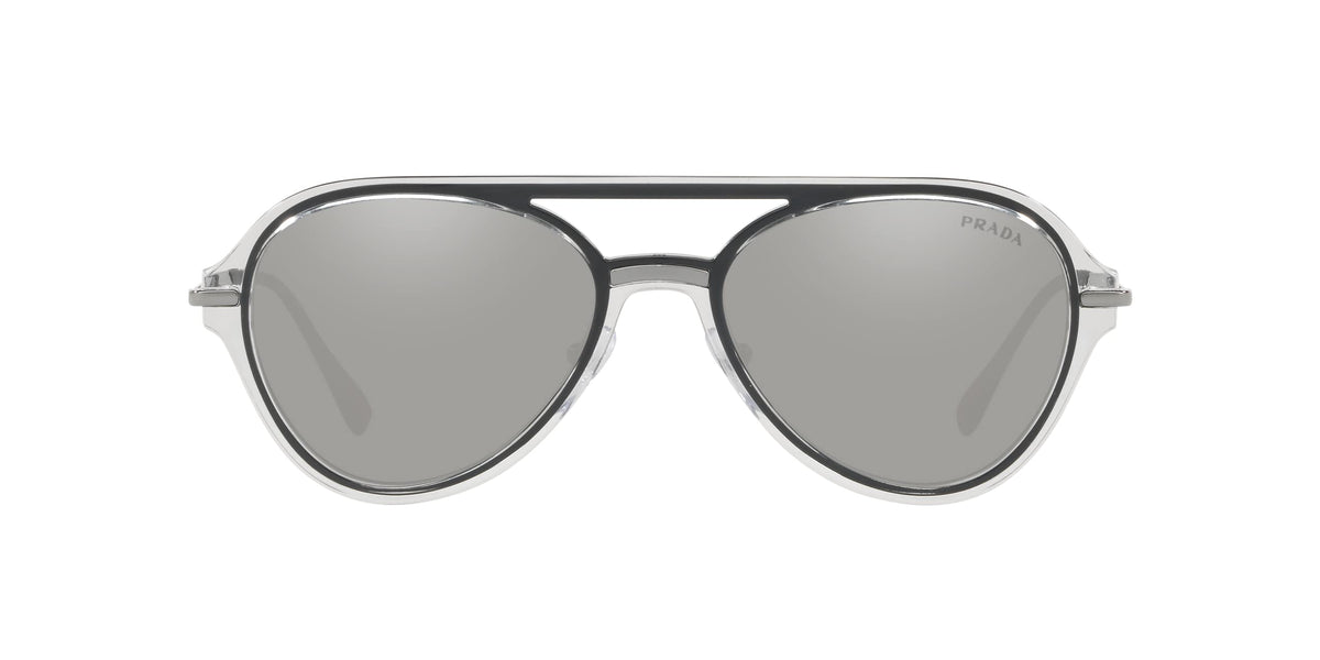 Prada Sport Sunglasses SPS04TS 3QG2B0 57mm Crystal Grey / Silver Mirror Lens