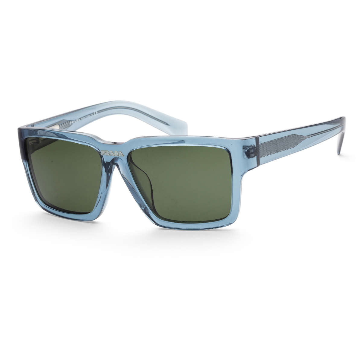 Prada Sunglasses PR10YSF 01X1I0 56mm Astral Crystal / Dark Green Lens