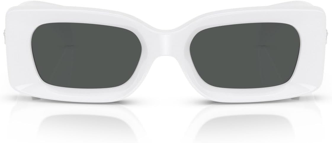 Versace VE4474U 314/87 Rectangle Sunglasses 52mm White / Dark Grey Lens