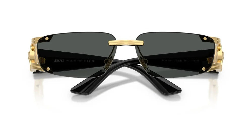 Versace Sunglasses VE2291 1002/87 59mm Gold Black / Dark Grey Lens