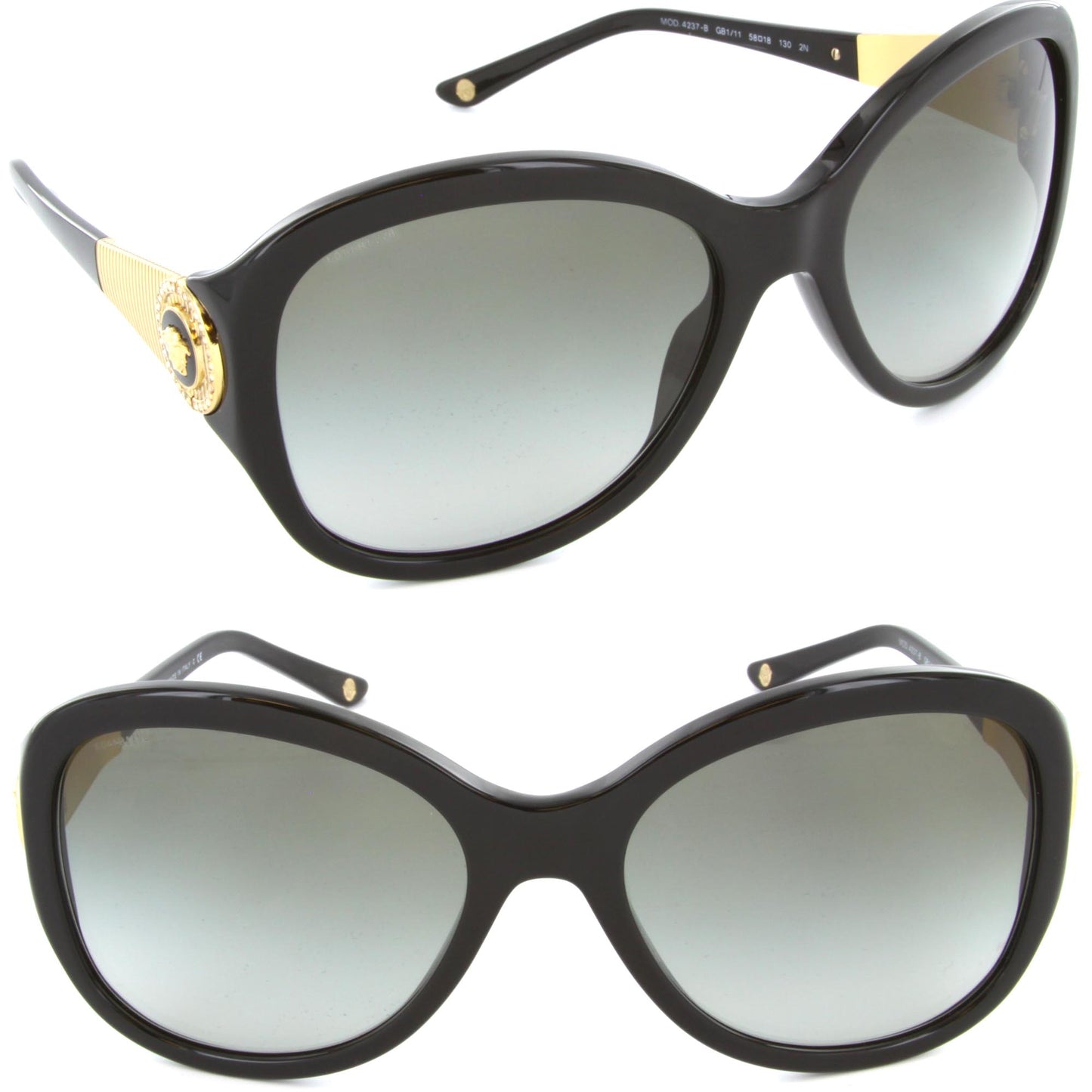 VERSACE Sunglasses VE 4237B GB1/11 Black / Gray Gradient Lens