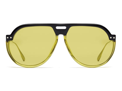 Dior Sunglasses DIORCLUB3 71C 61mm Black / Yellow Lens