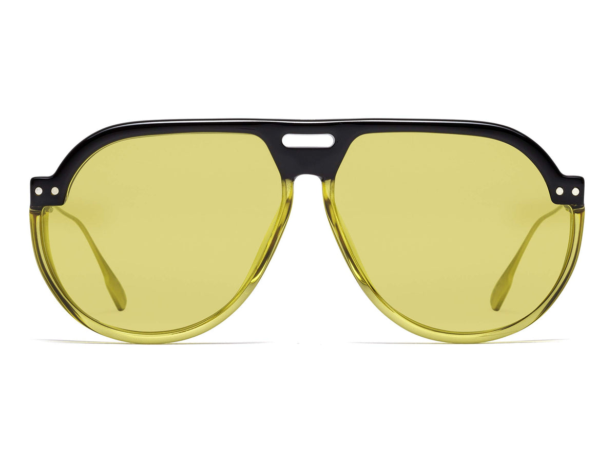 Dior Sunglasses DIORCLUB3 71C 61mm Black / Yellow Lens