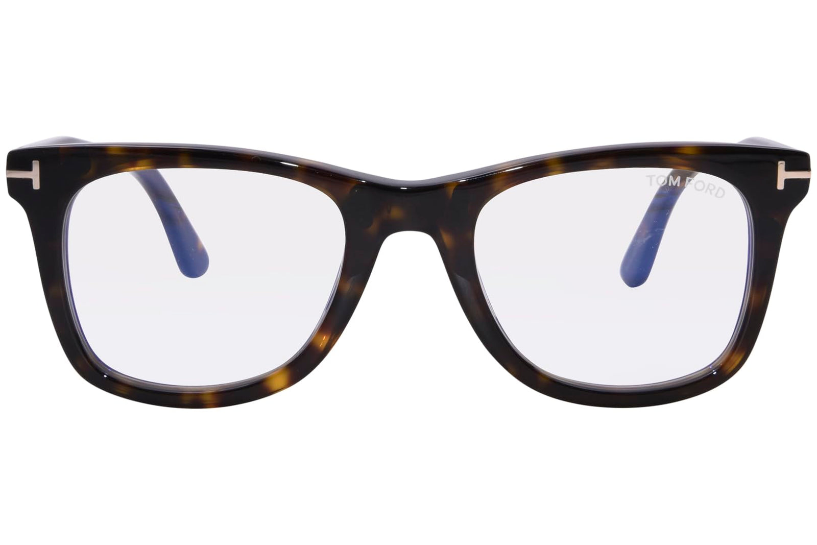 Tom Ford Eyeglasses W/Clip On FT5970-B 052 50mm Havana / Blue Light & Green Lens