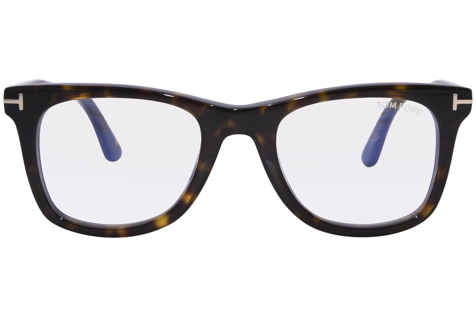 Tom Ford Eyeglasses W/Clip On FT5970-B 052 50mm Havana / Blue Light & Green Lens