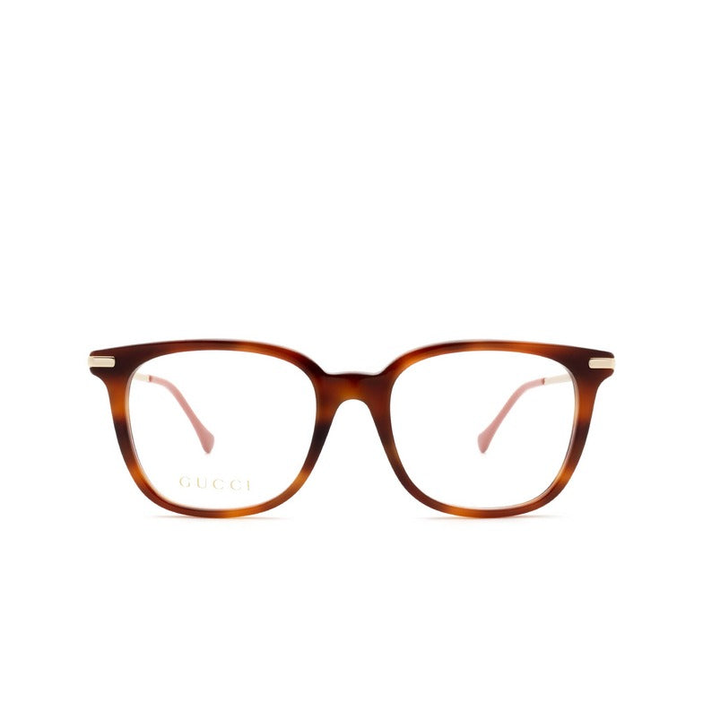 Gucci GG0968O 002 Eyeglasses 50mm Havana Gold / Clear Demo Lens