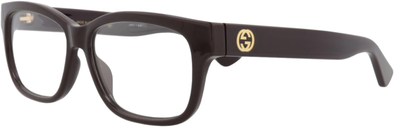 Gucci GG1341O 004 Eyeglasses 55mm Burgundy / Clear Demo Lens