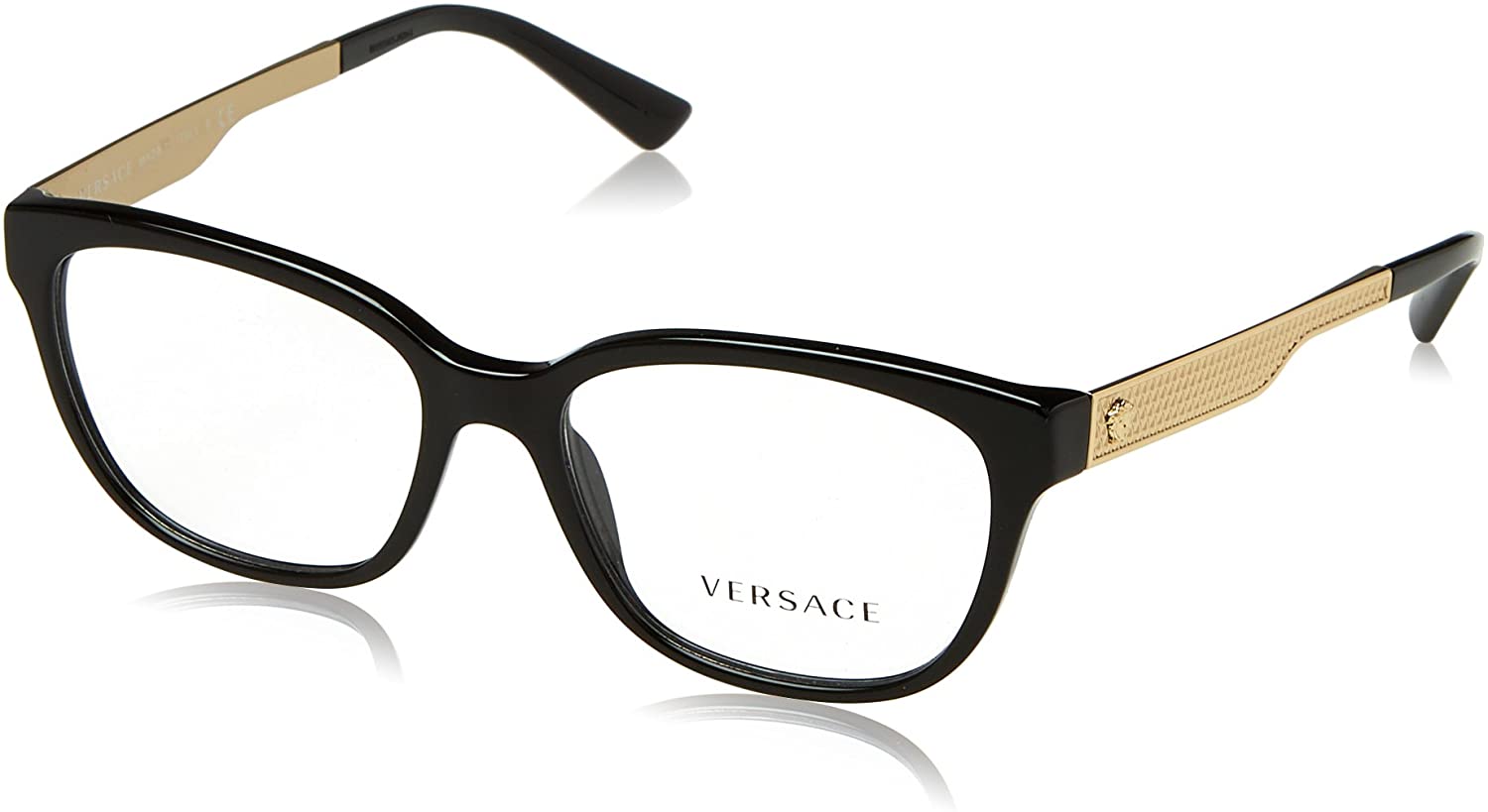 VERSACE Eyeglasses VE3240 GB1 54mm Black-Gold / Demo Lens [54-16-140]