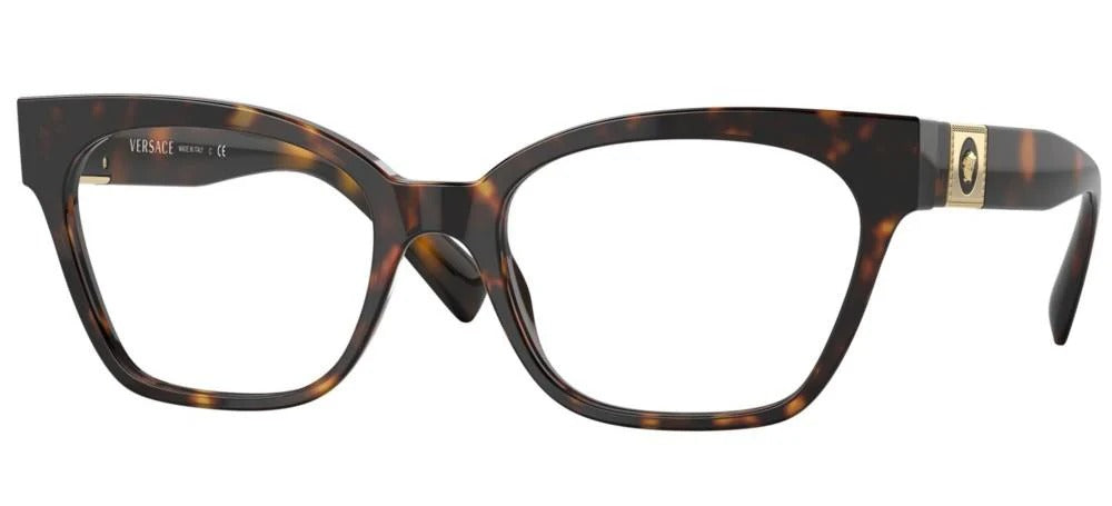 Versace VE3294 108 Eyeglasses 53mm Dark Havana / Clear Demo Lens