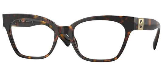Versace VE3294 108 Eyeglasses 53mm Dark Havana / Clear Demo Lens