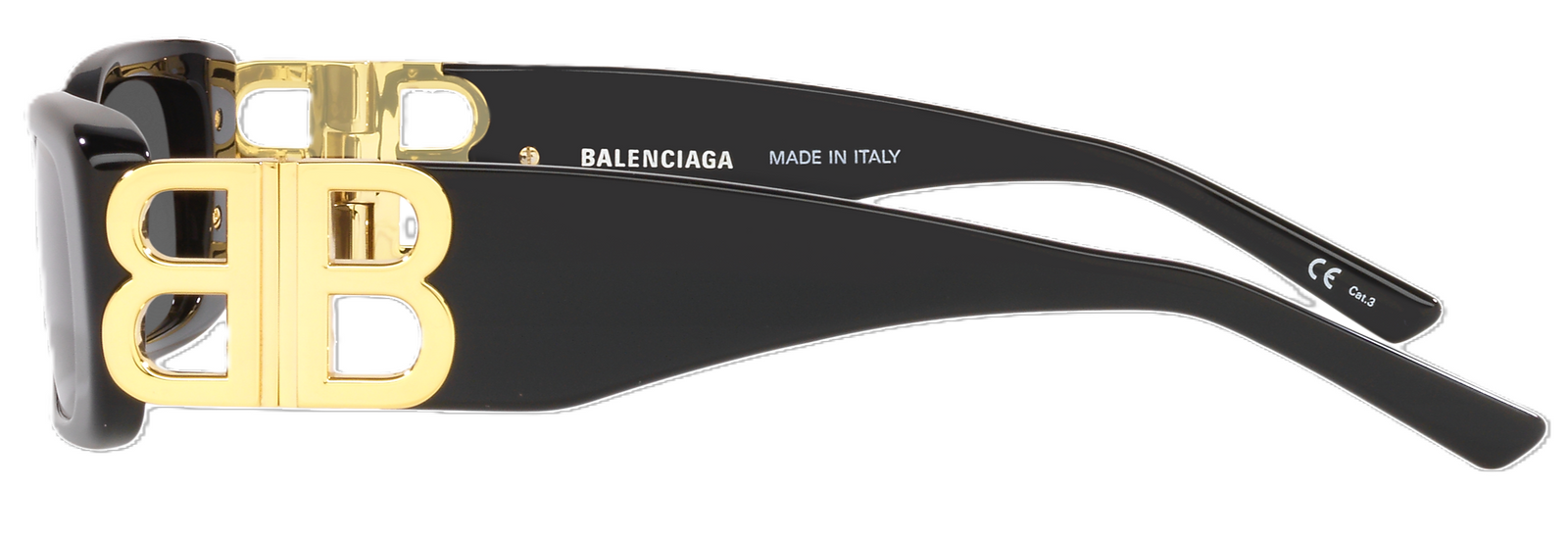 Balenciaga BB0096S 001 Sunglasses 51mm Black / Grey Solid Lens