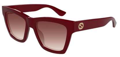 Gucci GG1714S 003 Square Sunglasses 54mm Burgundy / Red Gradient Lens