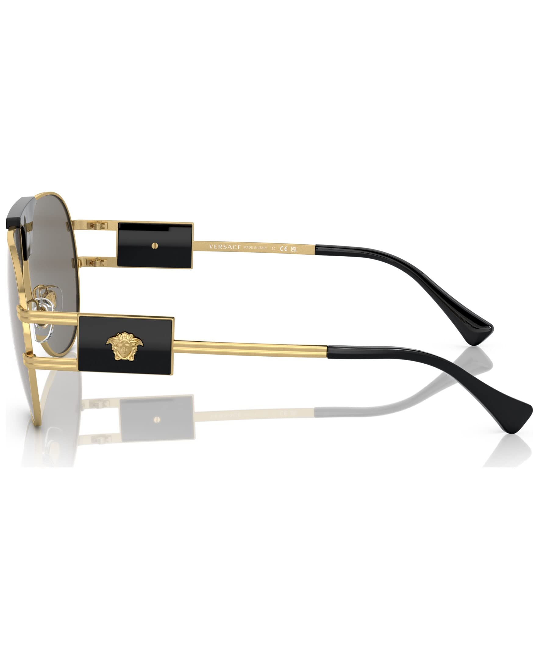 Versace Sunglasses VE2252 10026G 63mm Gold / Light Grey Mirror Silver Lens