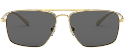 Versace Mens Sunglasses VE2216 100287 Gold / Grey Lens [61-15-140]