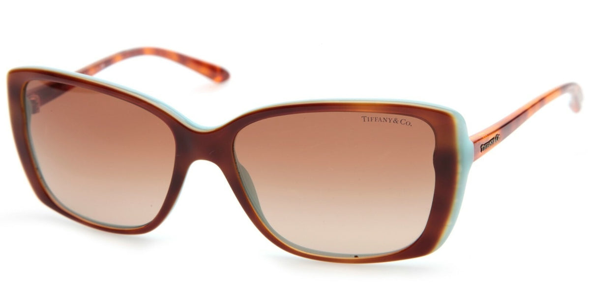 Tiffany &amp; Co Sunglasses TF4079 8164/3B 57mm Havana-Blue / Brown Gradient Lens