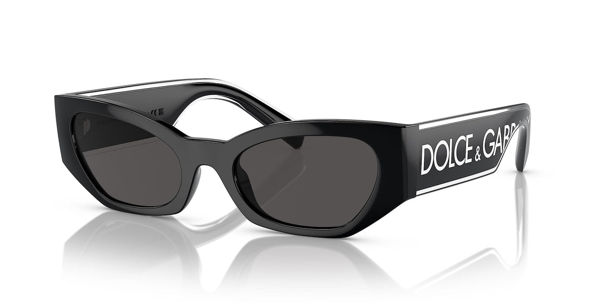 Dolce &amp; Gabbana Sunglasses DG6186 50187 52mm Black / Dark Grey Lens