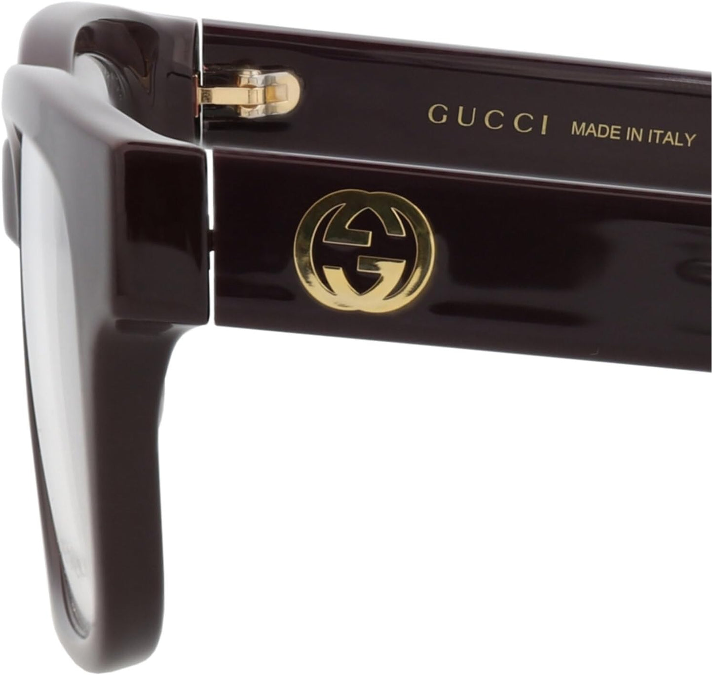 Gucci GG1341O 004 Eyeglasses 55mm Burgundy / Clear Demo Lens