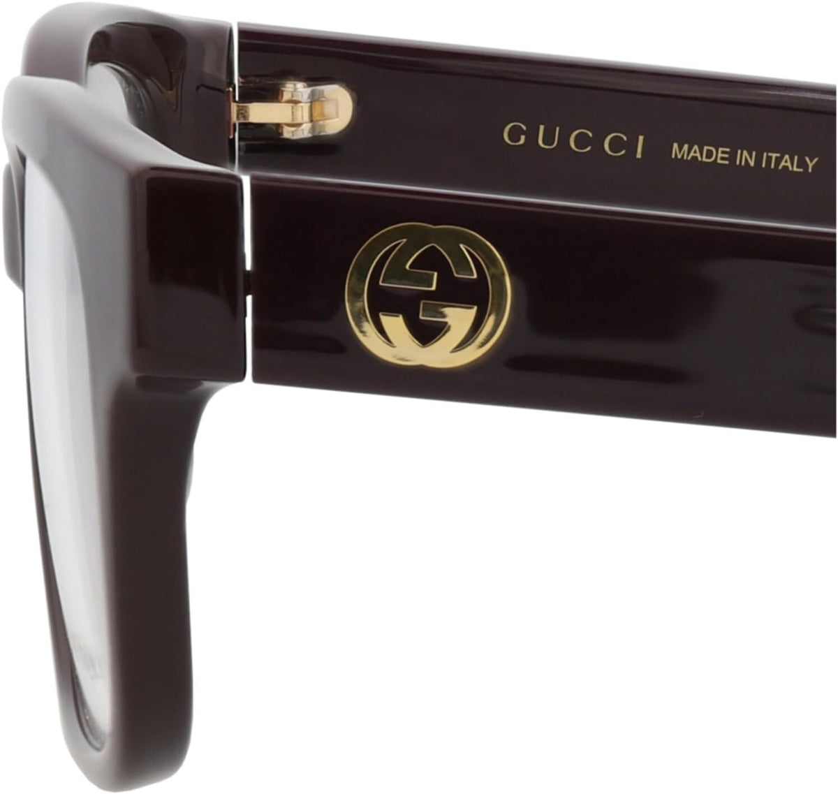 Gucci GG1341O 004 Eyeglasses 55mm Burgundy / Clear Demo Lens