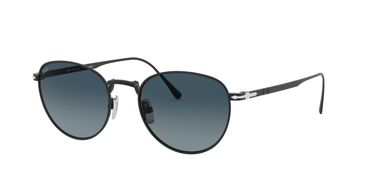 Persol Sunglasses PO5002ST 8004Q8 51mm Matte Black / Azure Gradient Blue Lens