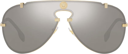 Versace Sunglasses VE2243 10026G 43mm Gold / Light Grey Mirror Silver Lens