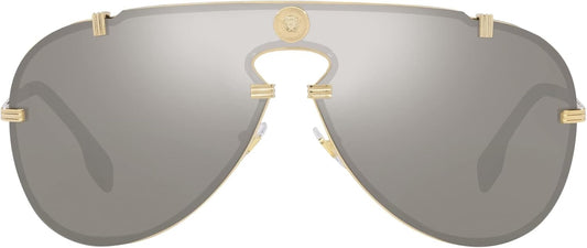 Versace Sunglasses VE2243 10026G 43mm Gold / Light Grey Mirror Silver Lens