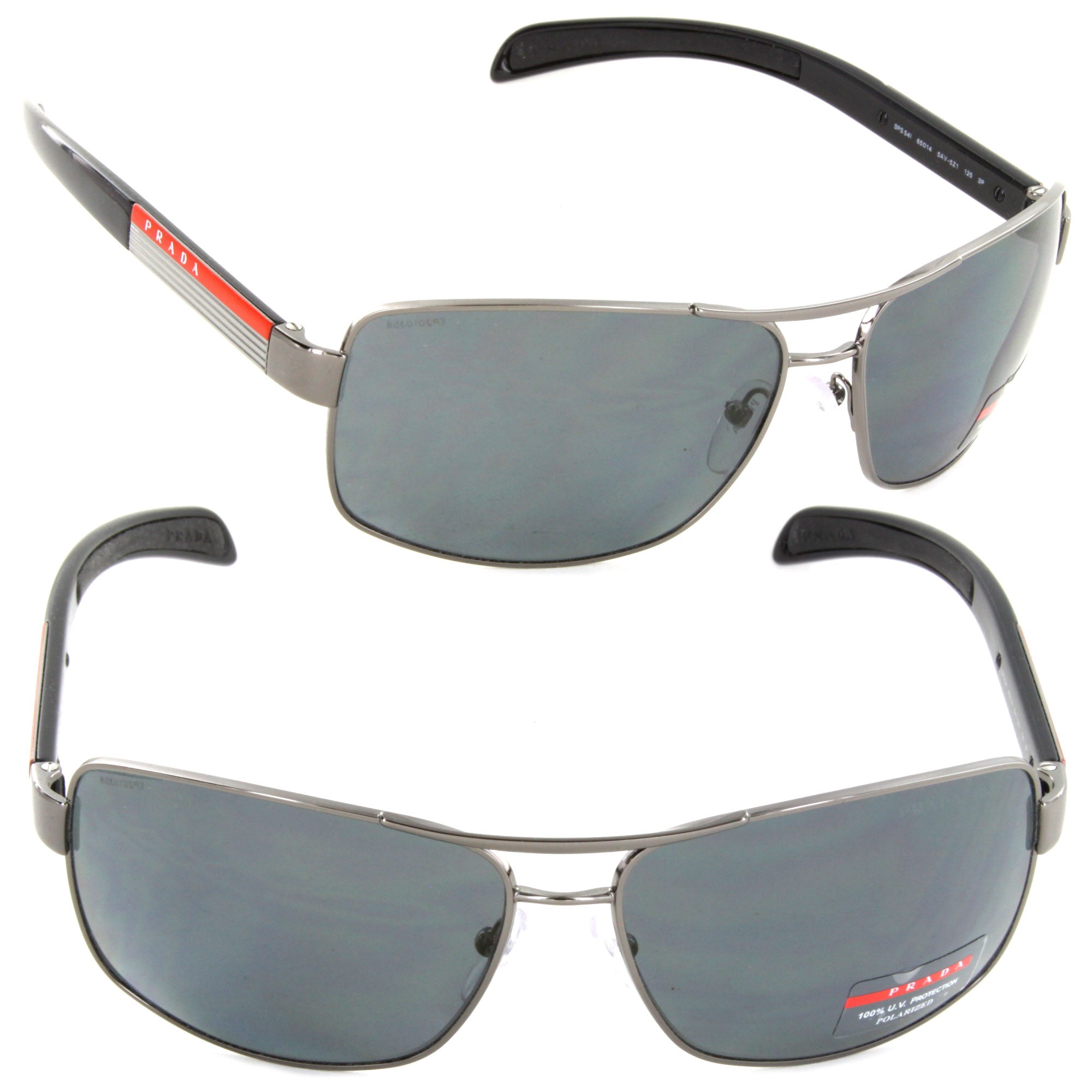 Prada SPS 541 Sunglasses Prada Sunglasses Polarised Navigator Gunmetal Black India | Ubuy main image 4