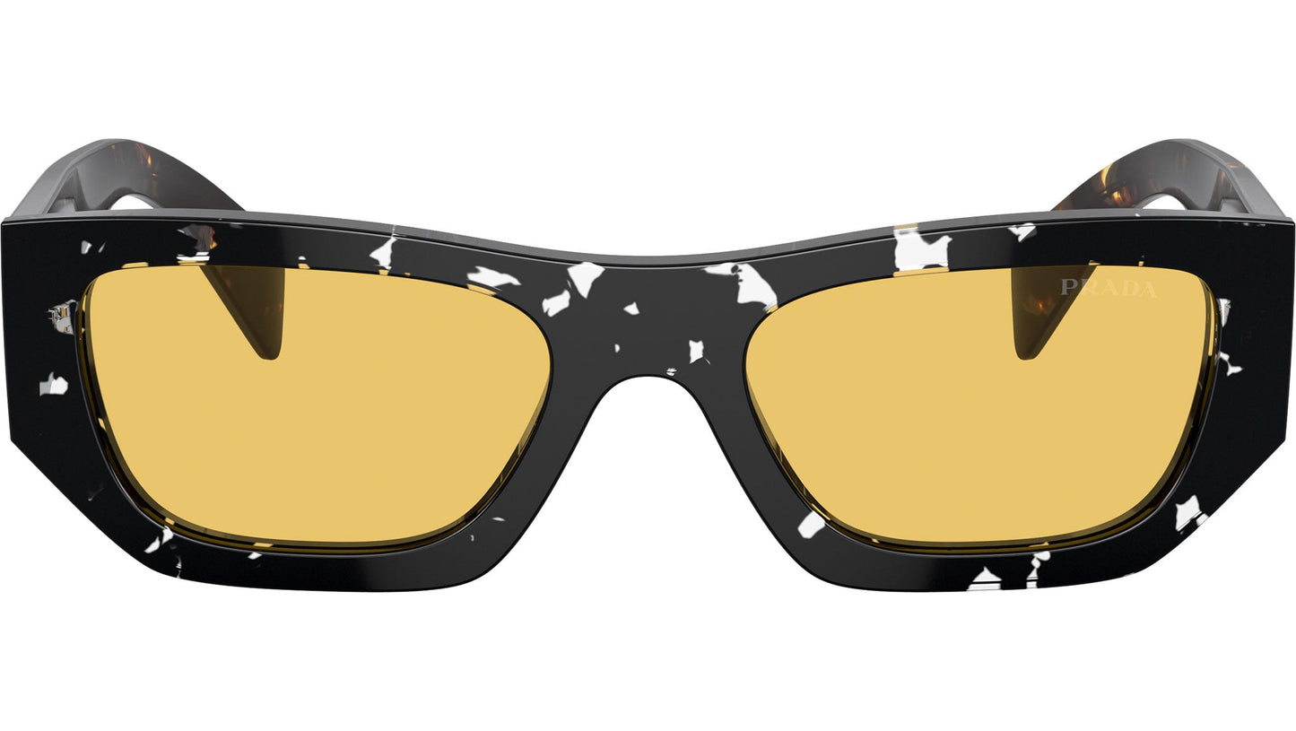 Prada Sunglasses PRA01S 15O10C 53mm Havana Black / Transparent Yellow Lens