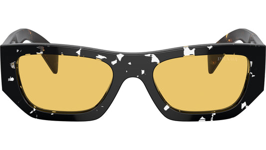 Prada Sunglasses PRA01S 15O10C 53mm Havana Black / Transparent Yellow Lens
