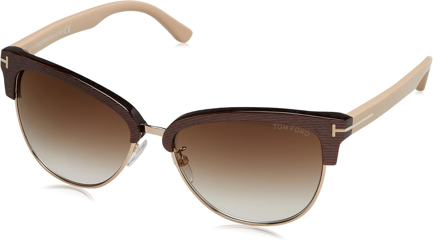 Tom Ford Fany TF368 50G Sunglasses Dark Brown / Brown Mirror Lens