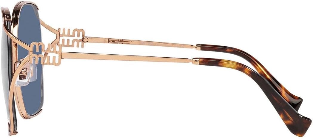 Miu Miu Sunglasses MU 52WS ZVF1V1 60mm Rose Gold / Dark Blue Lens