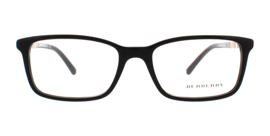 Burberry BE2199 3001 Eyeglasses 55mm Black / Clear Demo Lens