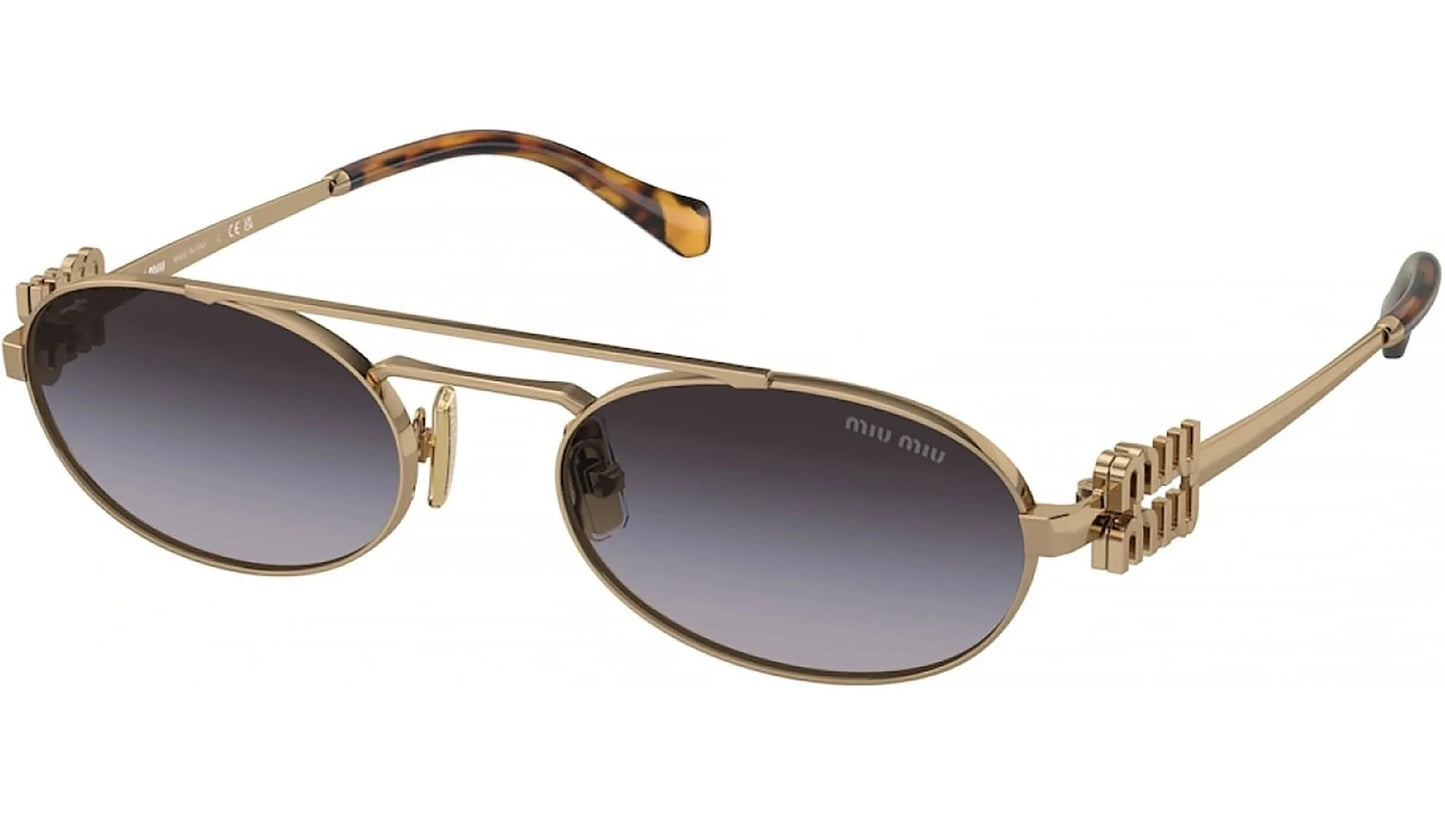 Miu Miu MU54ZS 7OE5D1 Sunglasses 53mm Gold / Grey Gradient Lens