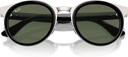 Ray-Ban Bonnie RB3710 003/71 50mm Sunglasses Black on Silver / Green Lens