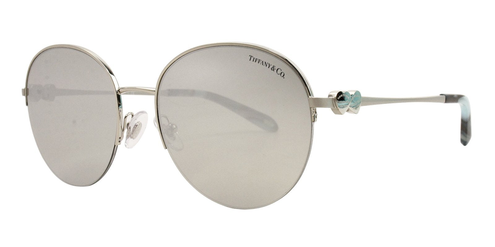 Tiffany & Co Sunglasses TF3053 61086V Silver / Light Grey Mirror Silver