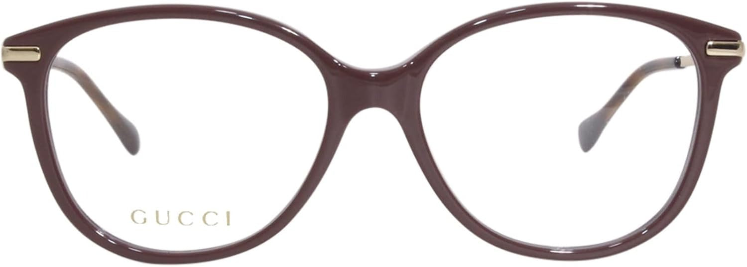 Gucci GG0967O 003 Eyeglasses 53mm Burgundy Gold / Clear Demo Lens