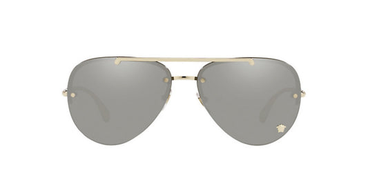 Versace Sunglasses VE2231 12526G 60mm Pale Gold / Light Grey Mirror Silver Lens