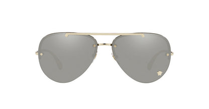 Versace Sunglasses VE2231 12526G 60mm Pale Gold / Light Grey Mirror Silver Lens