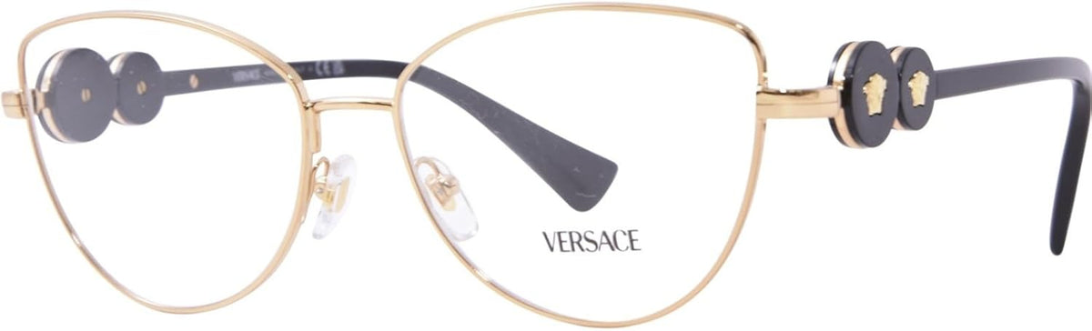 Versace VE1284 1002 Eyeglasses 55mm Gold Black / Demo Lens