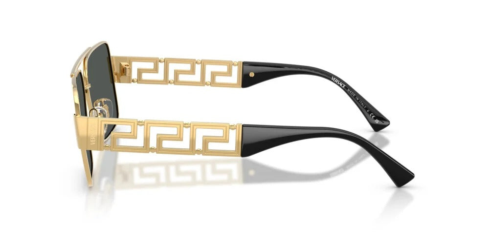 Versace Sunglasses VE2290 100287 61mm Gold / Dark Grey Lens