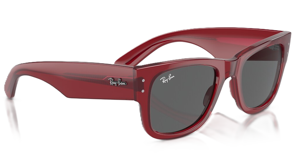 Ray-Ban RB0840SF 6679B1 Sunglasses 52mm Transparent Red / Dark Grey Lens
