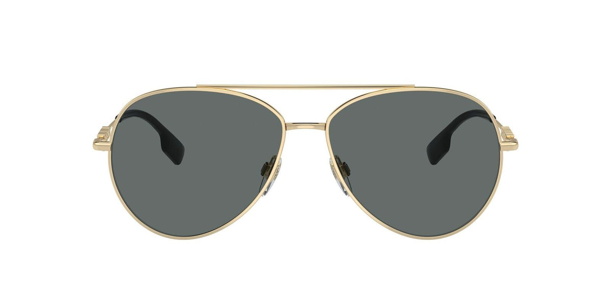 Burberry Sunglasses BE3147 110981 58mm Light Gold / Dark Grey Polar Lens